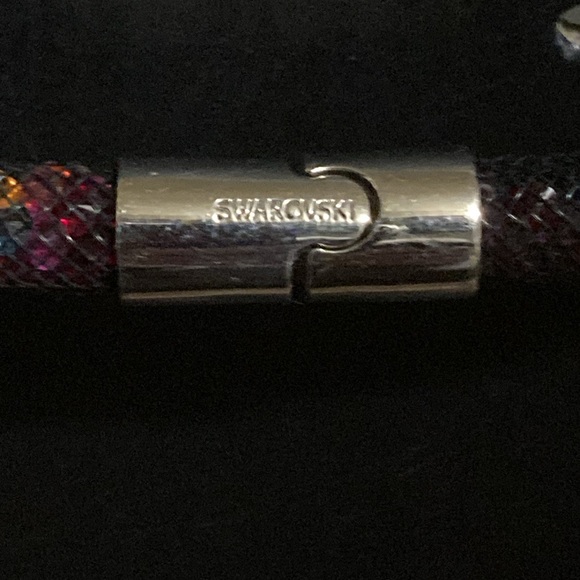 Swarovski choker / twist bracelet black mesh easy closure . Tiny crystal - Picture 4 of 8